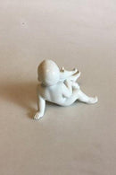 Bing & Grøndahl Blanc de Chine Figur af Havbarn med søhest No 2395 - Danam Antik