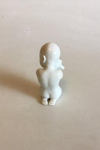 Bing & Grøndahl Blanc de Chine Figur af Havbarn med søhest No 2397 - Danam Antik