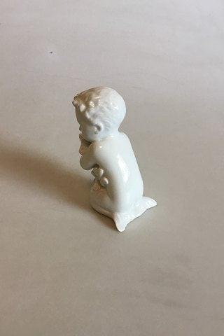 Bing & Grøndahl Blanc de Chine Figur af Havbarn med tang No 2266 - Danam Antik