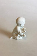 Bing & Grøndahl Blanc de Chine Figur af Havbarn med tang No 2266 - Danam Antik