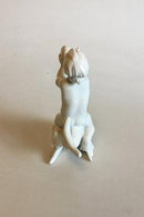 Bing & Grøndahl Blanc de Chine Figur Pige på Ryggen af Delfin No 4061 - Danam Antik