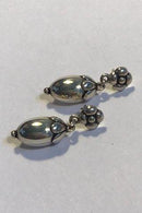 Georg Jensen Sterling Sølv "Agern" Øreringe No 4 - Danam Antik