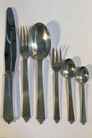 Georg Jensen Sterling Sølv Pyramide Bestik Sæt 12 pers (72 dele) - Danam Antik