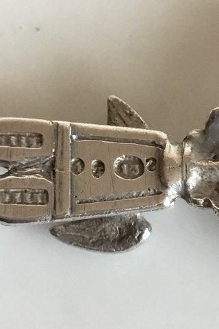 Gamle Norsk Brudeske med due og rener udført i sølv 13 lødig sølv - Danam Antik