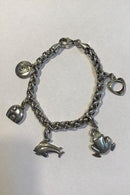 Georg Jensen Sterling Sølv Charm Armlænke. - Danam Antik