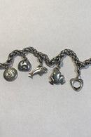 Georg Jensen Sterling Sølv Charm Armlænke. - Danam Antik