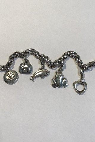 Georg Jensen Sterling Sølv Charm Armlænke. - Danam Antik