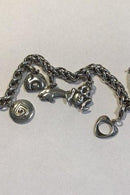 Georg Jensen Sterling Sølv Charm Armlænke. - Danam Antik