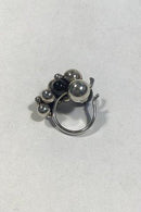 Georg Jensen Sterling Sølv Ring Moonlight Grapes Onyx, Stor - Danam Antik