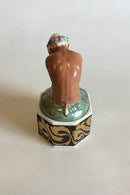 Royal Copenhagen Gerhard Henning Overglasur figur Grædende Faun på stand No 1188 - Danam Antik