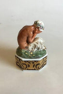 Royal Copenhagen Gerhard Henning Overglasur figur Grædende Faun på stand No 1188 - Danam Antik
