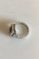 Hans Hansen Sterling sølv Ring med blå safir No 304 - Danam Antik