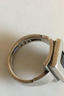 Hans Hansen Sterling sølv Ring med blå safir No 304 - Danam Antik