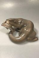 Bing & Grøndahl B&G No 1969 Odder med fisk Figur - Danam Antik