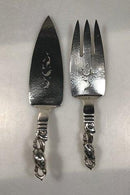 Georg Jensen Magnolia Sterling Sølv Fiskeserveringsæt - Danam Antik