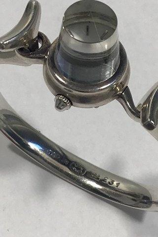Georg Jensen Sterling Sølv Armbåndsur med Bjergkrystal No 231 - Danam Antik