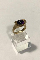 Hans Hansen 14 kt Guld Ring med Ametyst - Danam Antik