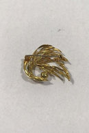 Georg Jensen & Wendel, 18 K. Guldbroche med perle - Danam Antik