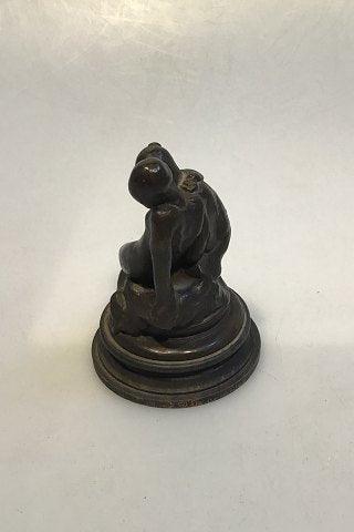 Gerhard Henning Bronze figur Elskende par, 1913. - Danam Antik