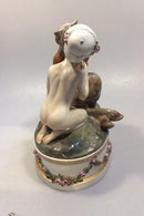 Royal Copenhagen Gerhard Henning Overglasur figur Faun og Nymfe No 1119 - Danam Antik