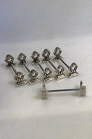 Georg Jensen Sterling Sølv Konge Knivstol No 174 / 62(Sæt på 6) - Danam Antik