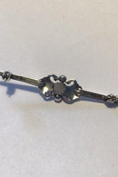 Georg Jensen & Wendel Sterling Sølv Broche No 214 Grøn Agat - Danam Antik