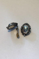 Georg Jensen Sterling Sølv Års Øreringe(clips) 1995 - Danam Antik