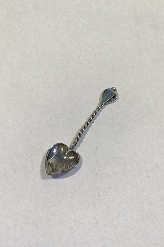 Sterling Sølv Hjerteformet Saltske - Danam Antik