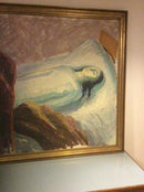 Stort Jais Nielsen Olie maleri fra 1946 - Danam Antik