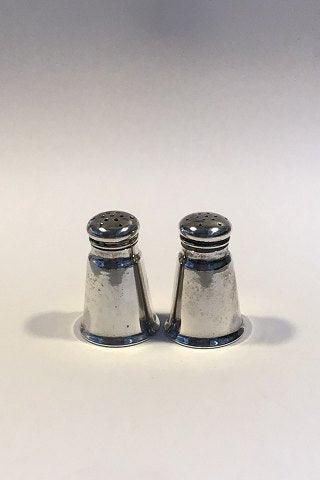 Watrous Mfg Co Sterling Sølv Salt og Peber Sæt - Danam Antik