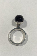 Georg Jensen Sterling Sølv Ring No 473A SPHERE Onyx - Danam Antik