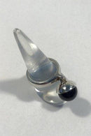 Georg Jensen Sterling Sølv Ring No 473A SPHERE Onyx - Danam Antik