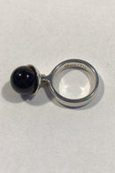 Georg Jensen Sterling Sølv Ring No 473A SPHERE Onyx - Danam Antik