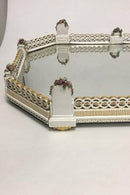 Stort Royal Copenhagen Dekorationsbakke med spejl/Bordgarniture - Danam Antik