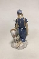 Bing & Grøndahl Figur af Pige med gedebuk No 2180 - Danam Antik