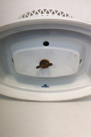 Royal Copenhagen Flora Danica Perlstel Hvid Opsats / Vase i Blanc de Chine No 12358 - Danam Antik