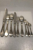 Hans Hansen Arvesølv No 3 Sølv Bestiksæt 12 pers (108 dele) - Danam Antik