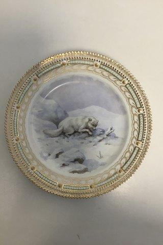 Royal Copenhagen Flora Danica/Fauna Danica Jagtstel Frokost tallerkener No 239A/3550 (Sæt på 7) - Danam Antik