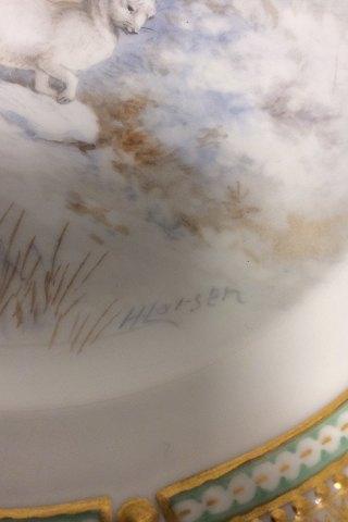 Sæt på 12 Royal Copenhagen Flora Danica Jagtstel Middagstallerken No 3549 - Danam Antik