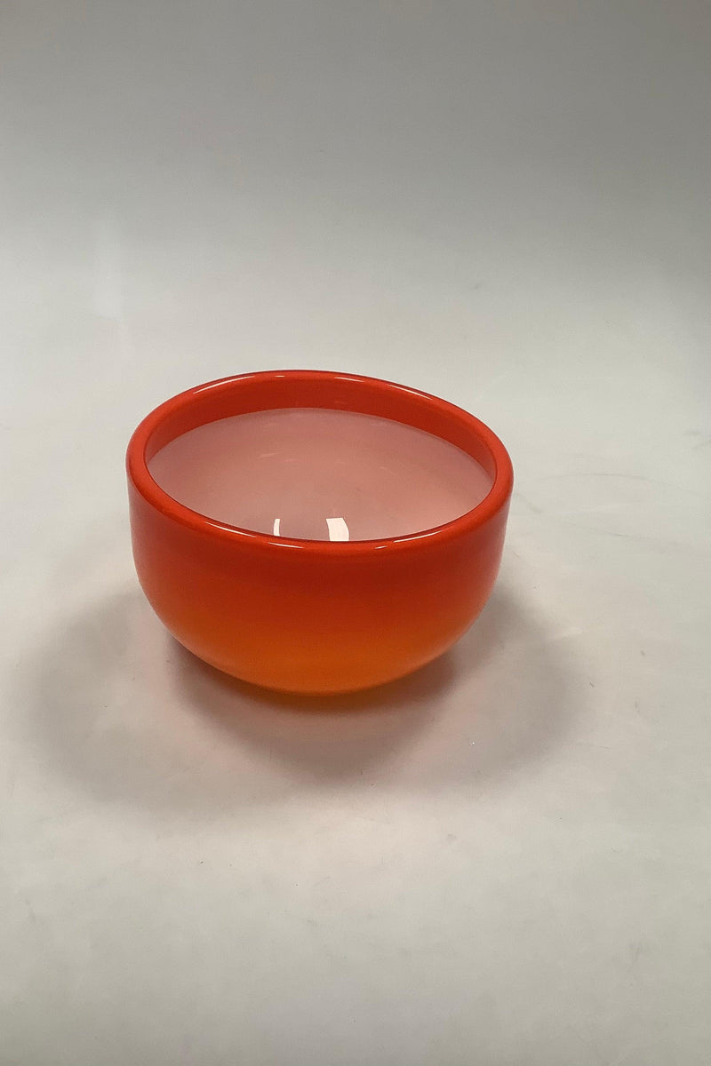 Holmegaard Palet / Carnaby Orange Glas Skål - Danam Antik