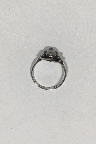 Georg Jensen Sterling Sølv Ring No 5 m Perle - Danam Antik