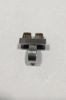 Hans Hansen Sterling Sølv Ring m/ 2 Røgfarvede sten - Danam Antik