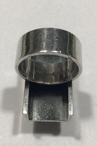 Hans Hansen Sterling Sølv Ring m/ 2 Røgfarvede sten - Danam Antik