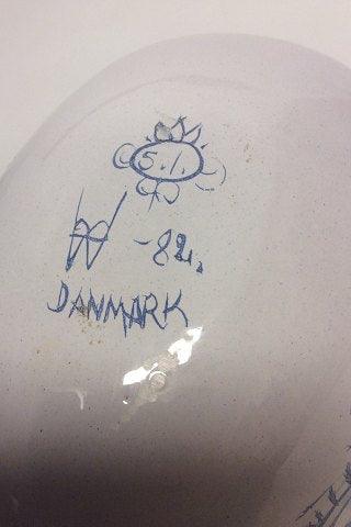 Bjørn Wiinblad Fajance Salatskål som fugl fra 1982 S1 - Danam Antik