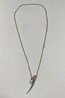 Georg Jensen Sterling Sølv Halskæde med UNO Vedhæng No 451 (2004) - Danam Antik