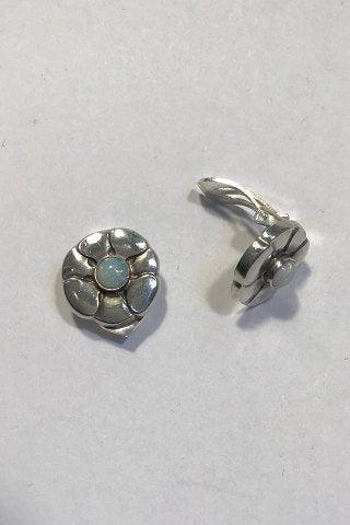 Georg Jensen Sterling Sølv Øre clips No 36 Opal - Danam Antik