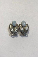 Georg Jensen Sterling Sølv Øre clips No 108 Opal - Danam Antik