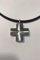 Georg Jensen Gummihalskæde med Sterling Sølv Vedhæng No 260B - Danam Antik