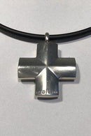 Georg Jensen Gummihalskæde med Sterling Sølv Vedhæng No 260B - Danam Antik