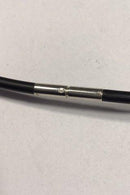 Georg Jensen Gummihalskæde med Sterling Sølv Vedhæng No 260B - Danam Antik